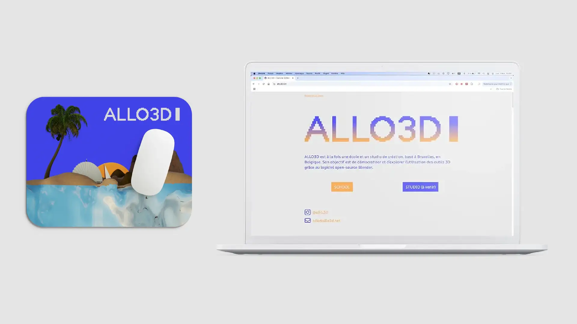 mousepad and website for allo3D